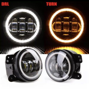 4" 60w Led Fog Light Projector+DRL