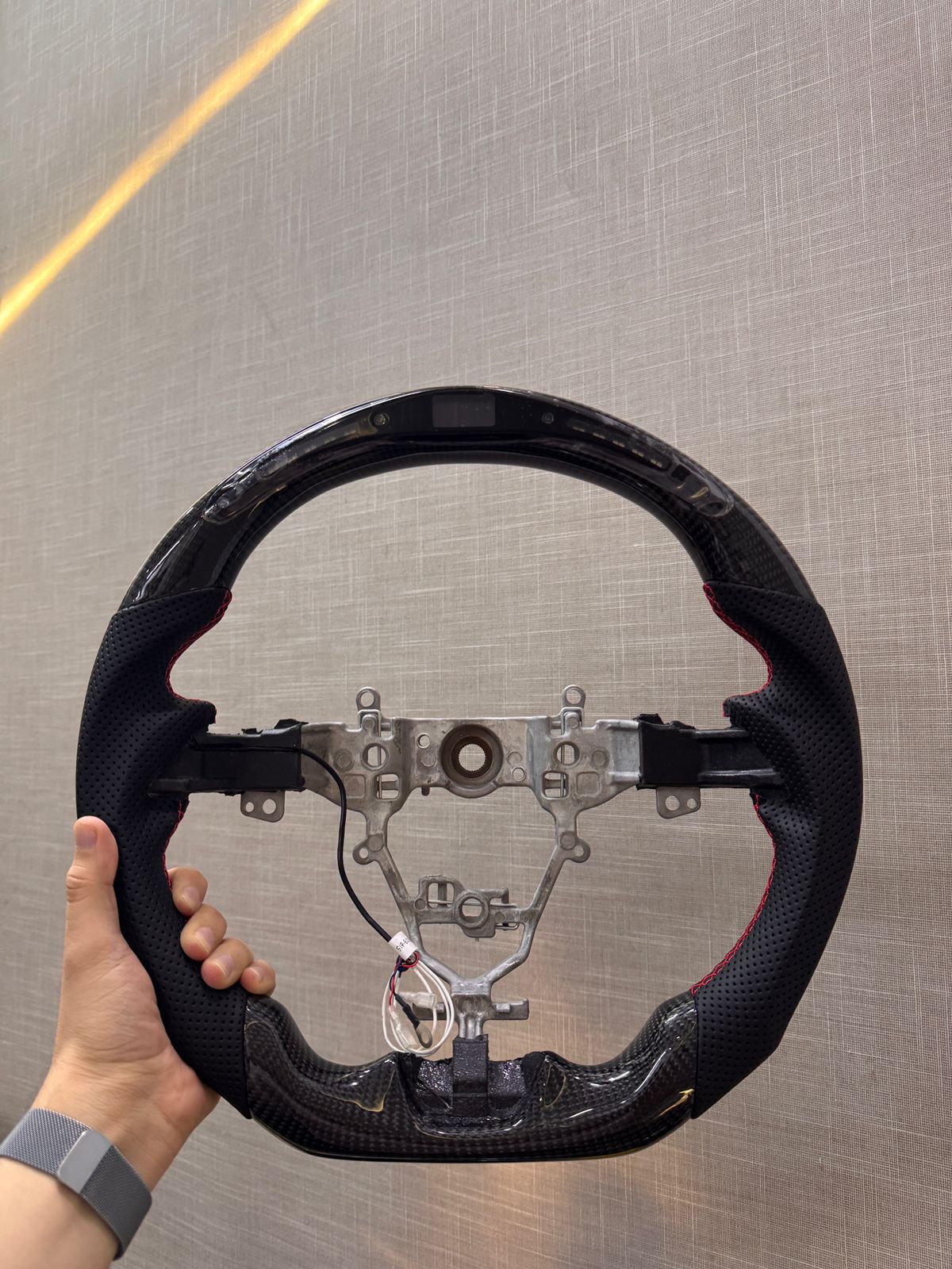 Maruti Suzuki Swift 2018+ Original carbon steering wheel with RPM shift lights - Image 2