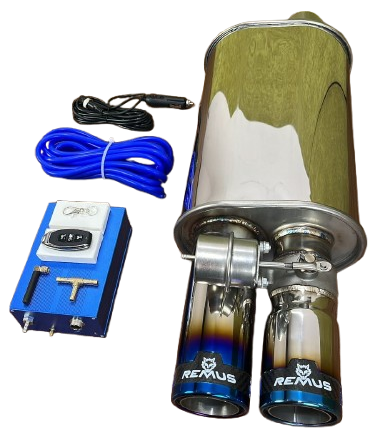 Valvetronic exhaust muffler dual tip - Burnt Tip